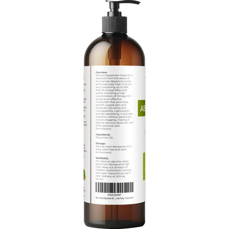 velona Abyssinian Oil 8 Fl Oz | 100% Pure and Natural Carrier Oil | Hair, Body Care | Use Today - Enjoy Results - Image 3
