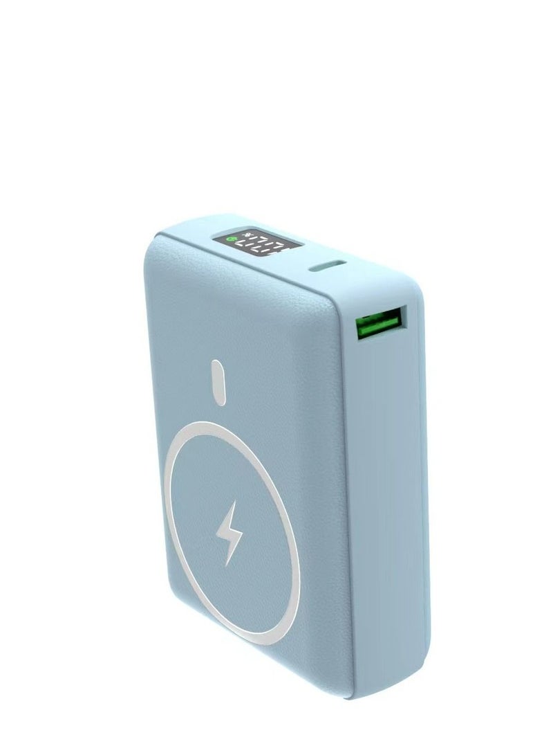 GULFLINK Fast Magnetic Portable Power Bank Charger For Apple iPhone 12/13/14/15 Series 10000mah Blue - Image 1