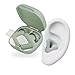 ALPINE HEARING PROTECTION Alpine Silence Earplugs for Sleep Focus Travel VShape Snug Fit Soft Oval Tips 4 Sizes XSSML Comfortable Reusable Hearing Protection up to 25dB Green - Image 1
