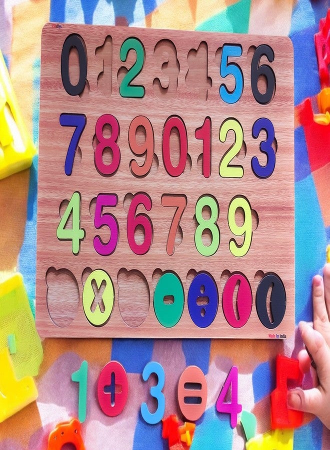 Fiddlys Wooden Educational Jigsaw Puzzles for Toddlers & Preschoolers, Double Layered Wooden Puzzles with Bright Front & Back Print Alphabet Shapes and Numbers Learning, Toy (Number) - Image 3