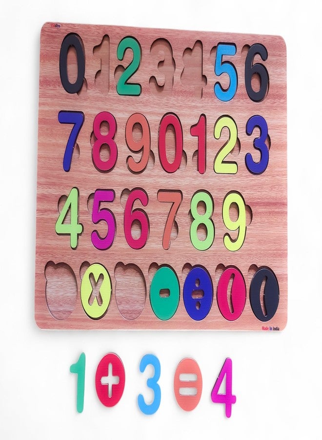 Fiddlys Wooden Educational Jigsaw Puzzles for Toddlers & Preschoolers, Double Layered Wooden Puzzles with Bright Front & Back Print Alphabet Shapes and Numbers Learning, Toy (Number) - Image 4