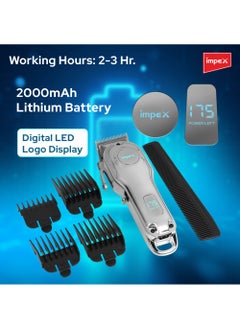 Impex Professional Hair Clipper Hair Trimmer, Sharp Stainless Steel Blade, Digital LED Display Runtime 2-3 Hours,2 Year Warranty-IHC7  - Image 3