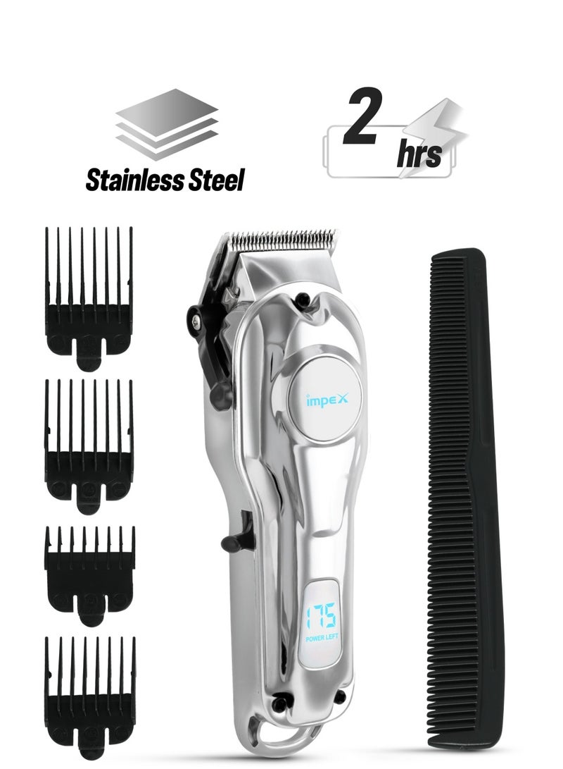 Impex Professional Hair Clipper Hair Trimmer, Sharp Stainless Steel Blade, Digital LED Display Runtime 2-3 Hours,2 Year Warranty-IHC7  - Image 2