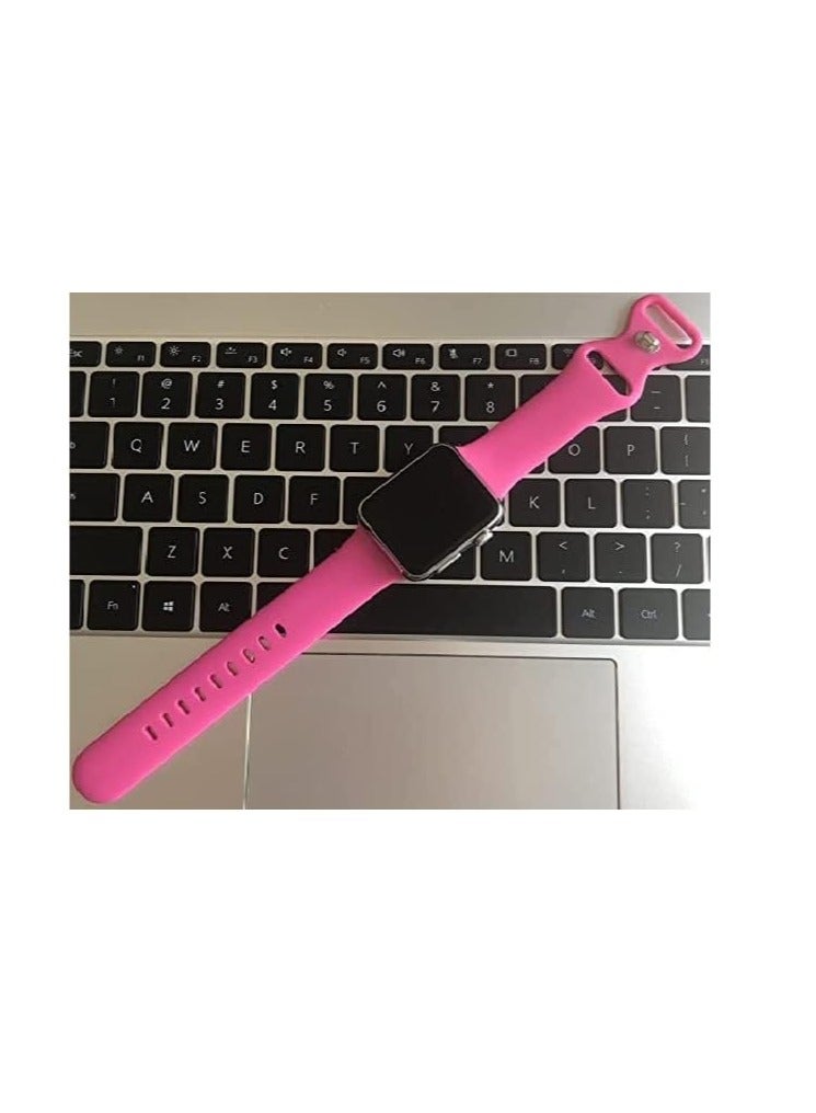 Band For Apple Watch Ultra Bands 49mm 45mm 44mm 42mm, Soft Silicone Wristband Replacement Strap with Classic Clasp for iWatch Series 9 Ultra2 SE 8 7 6 5 4 3 2 1 for Women Men - Image 3