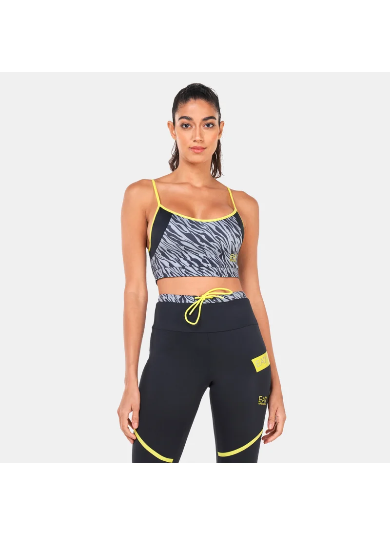 EA7 Emporio Armani Women's Ventus7 Allover Print Sports Bra