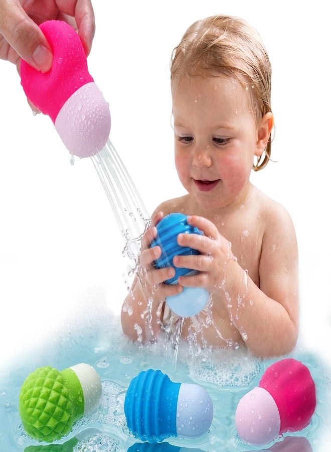 Babelshar Sensory Water Squeeze Bath Toys, 3Pack Silicone Pool Floating Bulb Toys for Toddlers Kids 1-3, Mold Free Textured Water Table Fidget Toys Stocking Stuffers Gifts for Baby Boys & Girls 2-4 - Image 1