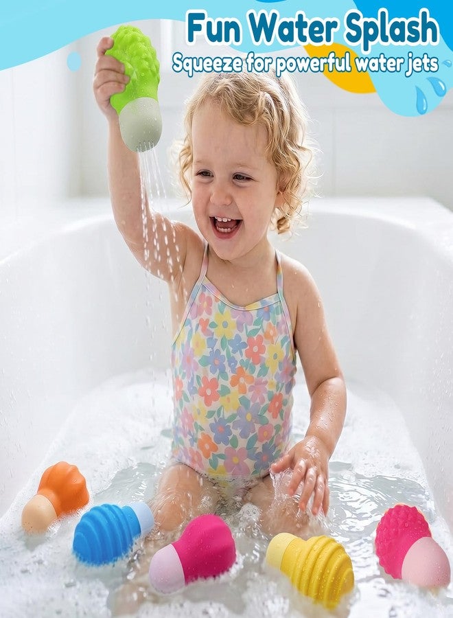 Babelshar Sensory Water Squeeze Bath Toys, 3Pack Silicone Pool Floating Bulb Toys for Toddlers Kids 1-3, Mold Free Textured Water Table Fidget Toys Stocking Stuffers Gifts for Baby Boys & Girls 2-4 - Image 2