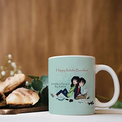 The Purple Tree Rakshabandhan Special Sister and Brother Quote Printed Porcelain Coffee Mug (Purple, 330 ml) - Image 3