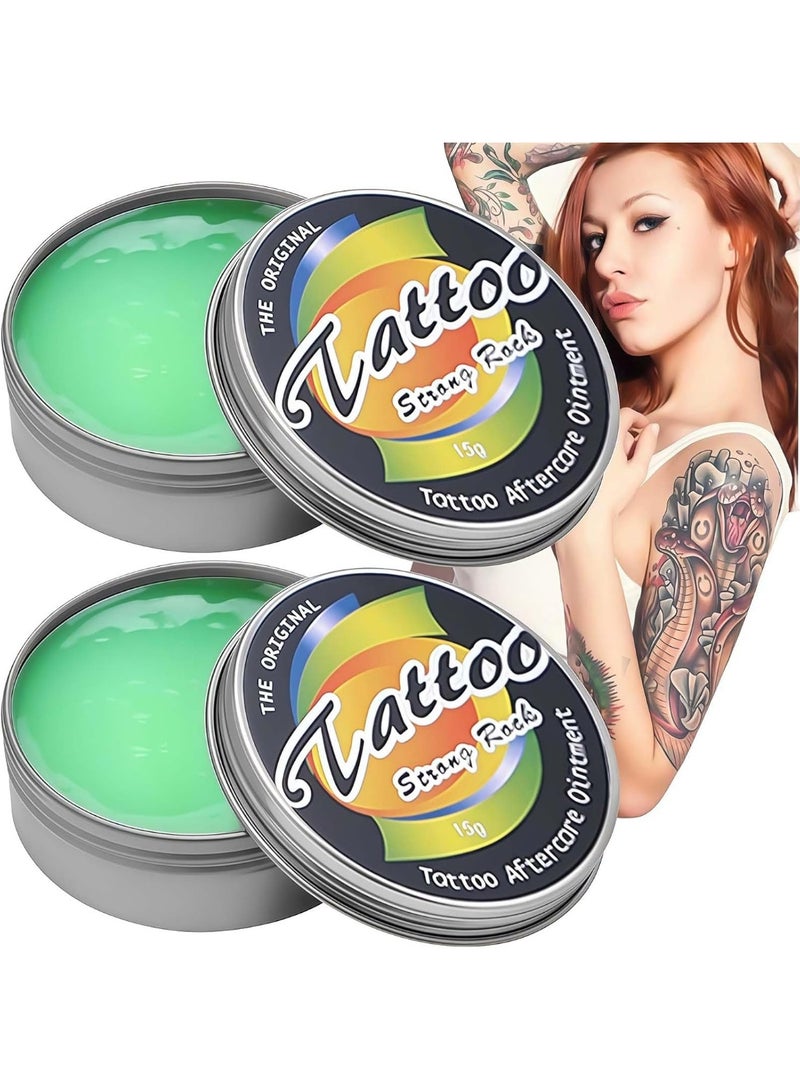 Meetion 2PCS Tattoo Body Moisturizer Tattoo Care Cream Moisturizes, Brightens and Enhances Tattoo Color Daily After Tattooing - Image 1