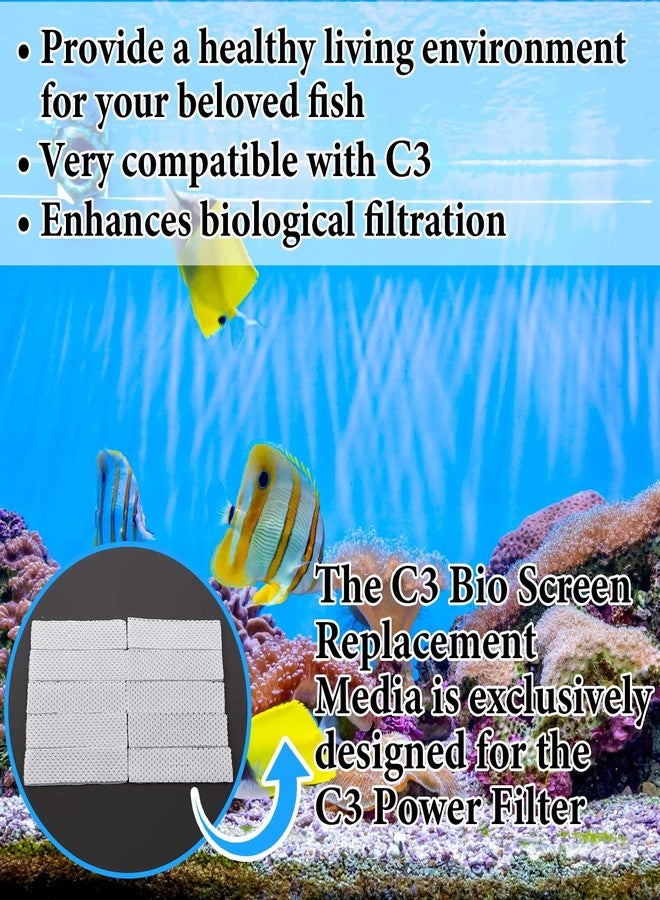 Maxcheck 10 Pcs Biological Filter Screens Bio-Screen Pad Filter Pad for Aquarium Filtration System(Compatible with C3) - Image 5
