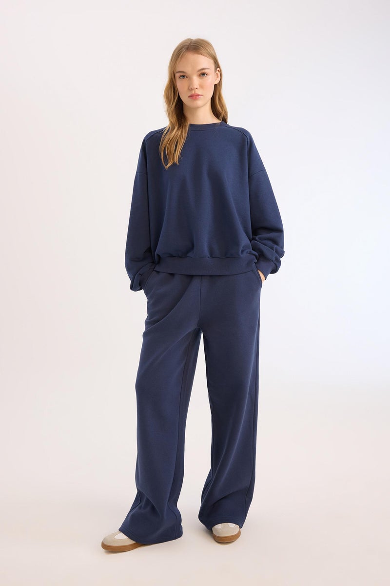DeFacto Woman Elastic Waist Wide Leg Sweatpants - Image 4