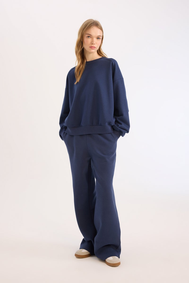 DeFacto Woman Elastic Waist Wide Leg Sweatpants - Image 5