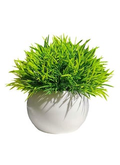 Generic Mini Artificial Potted Plants Fake Plants Plastic Green Grass Small Faux Plant Artificial Plants in Pots for Home Decor Indoor Tabletop Decor  - Image 1