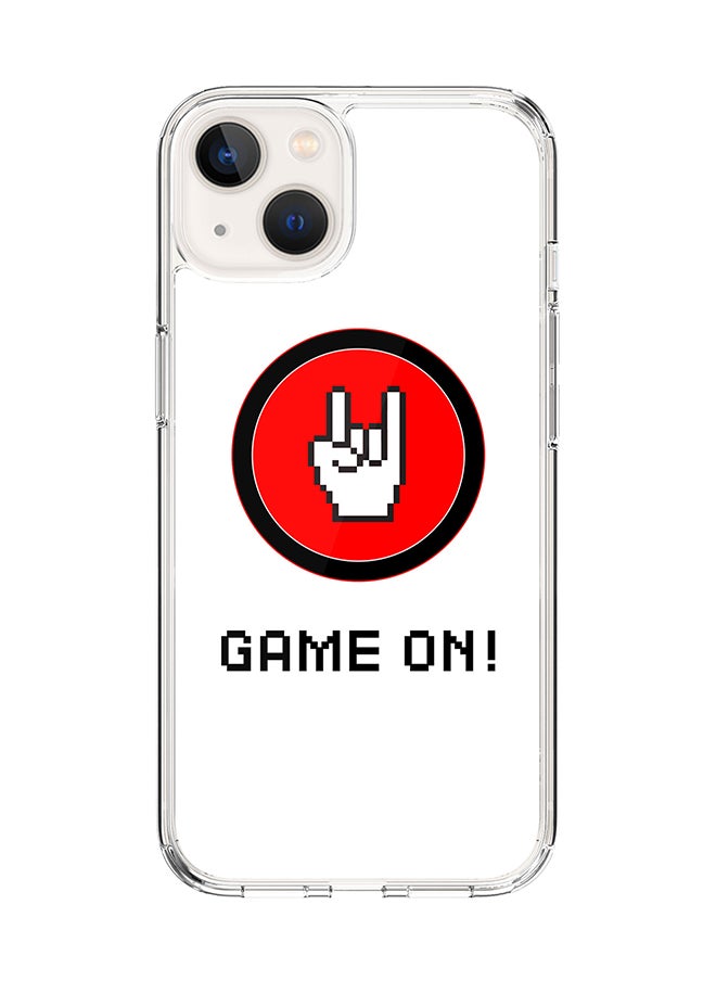 Stylizedd Classic Clear Case for Apple iPhone 15 Hybrid Soft Case Flexible Edges Anti Drop TPU PC Gel Thin Transparent Cover [ Designed for Apple iPhone 15 ] - Game On Full Print  - Image 1