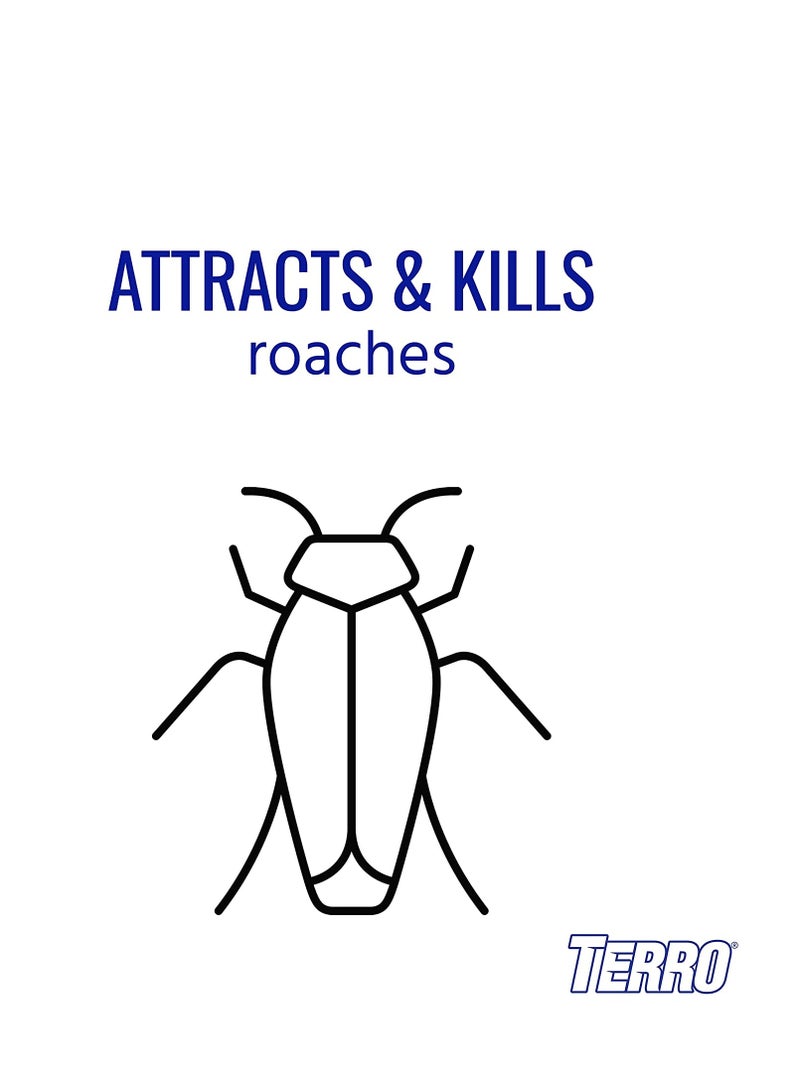 TERRO T500 Indoor Multi-Surface Roach Killing Bait Cockroach Killer - 6 Bait Stations - Image 2