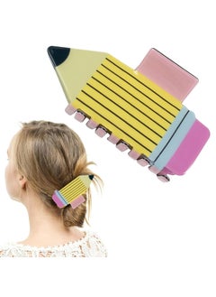 HOXIEYA Back to School Hair Clips Yellow Pencil Hair Claw Clip Funny School Hold Hair Jaw Clips for Teachers Students Teachers Thick Hair Accessories for Girls Women 01Yellow 