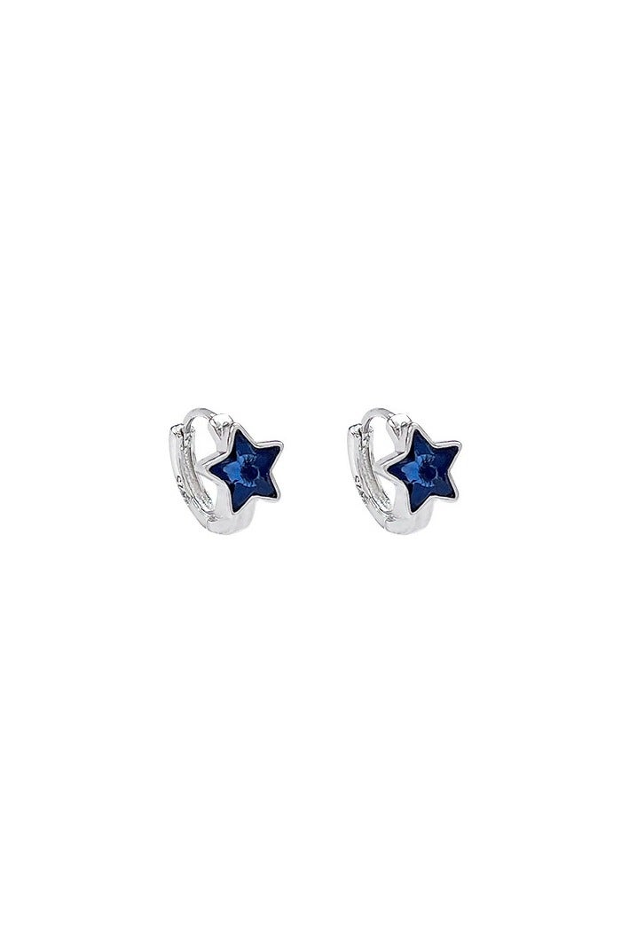 Goolsky Blue Star Hoop Earrings – Trendy 2025 Celestial Studs for Women, Unique Statement Jewelry with Elegant Sparkle  - Image 5