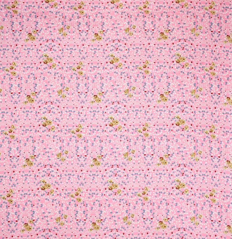 SHOMES Pure Soft Cotton Printed Diwan Set Covers 6 Pieces - 1 Single Bed Sheet (60 X 90) with 3 Cushion (16 X 16), 2 Bolster Covers (16 X 32) - (Pink, Medium) - Image 3