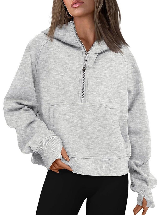 NIBEMINENT Hoodie Zipper Thickened Grey - Image 1