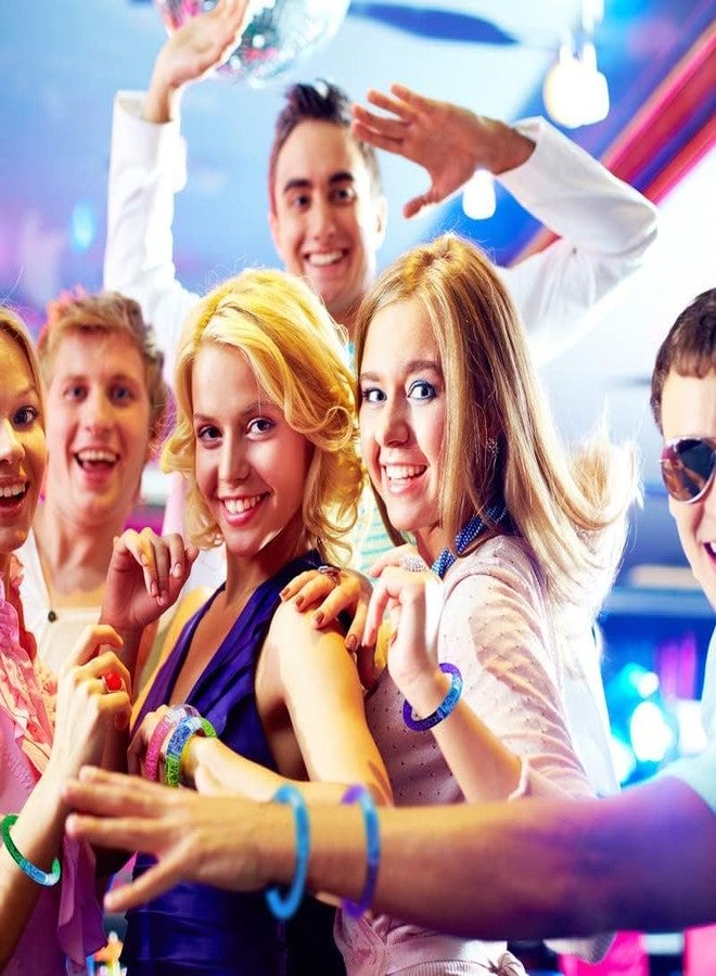 Newvent® LED Glow In The Dark Flashing Light Bangles For Christmas And Decoration | LED Glow Bracelets For Birthday Wedding Party (Pack Of 2, Multicolour) - Image 5