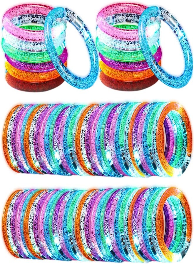 Newvent® LED Glow In The Dark Flashing Light Bangles For Christmas And Decoration | LED Glow Bracelets For Birthday Wedding Party (Pack Of 2, Multicolour) - Image 1