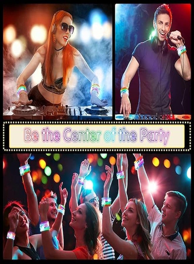 Newvent® LED Glow In The Dark Flashing Light Bangles For Christmas And Decoration | LED Glow Bracelets For Birthday Wedding Party (Pack Of 2, Multicolour) - Image 2