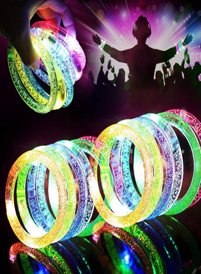 Newvent® LED Glow In The Dark Flashing Light Bangles For Christmas And Decoration | LED Glow Bracelets For Birthday Wedding Party (Pack Of 2, Multicolour) - Image 3