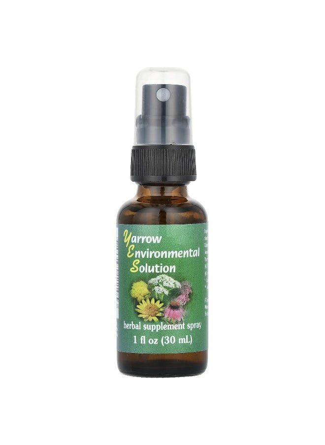 Flower Essence Services Flower Essence Services, Yarrow Environmental Solution Spray, 1 fl oz (30 ml)  - Image 1