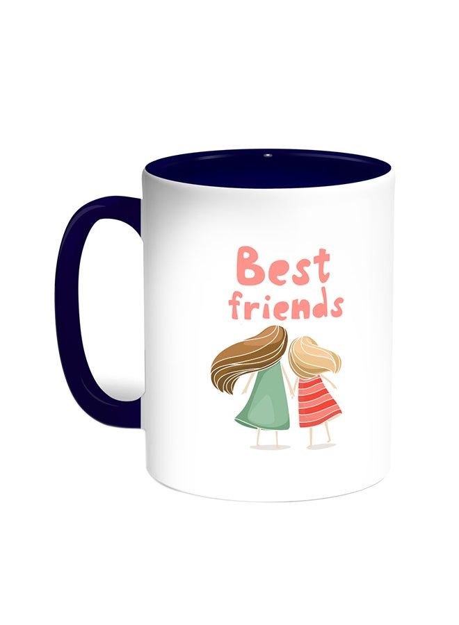 RKN Best Friends Printed Coffee Mug Blue White 11 ounce - Image 2