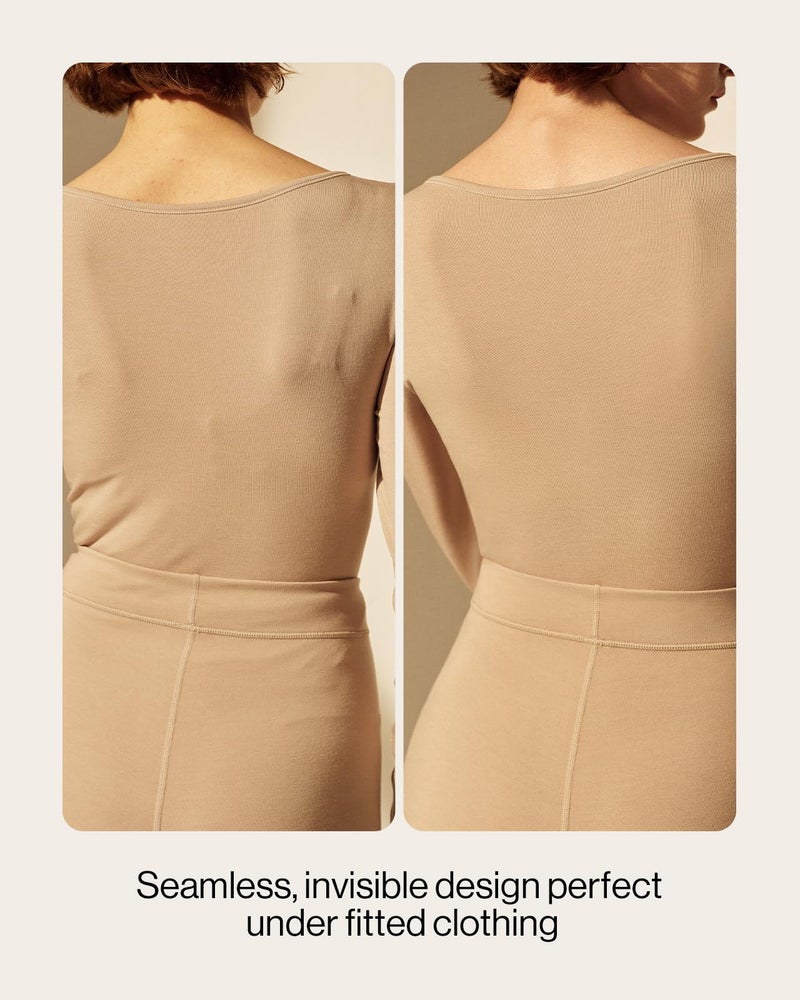 Ubras Seamless Bras for Women Full Coverage Wireless Bralette Widen Straps & Side, Comfortable Breathable Smooth Pull On Bras (Nude, L) - Image 5
