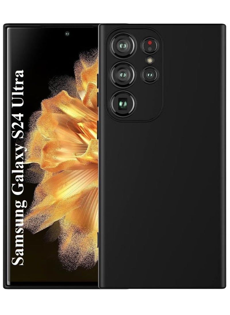 Raxoom Samsung Galaxy S24 Ultra Soft Silicone Gelly Rubber Case – Shockproof Matte Finish with Camera Protection in Black - Image 1