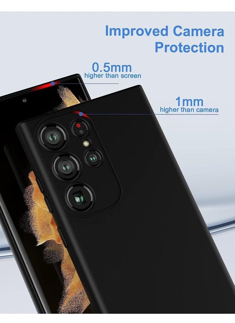 Raxoom Samsung Galaxy S24 Ultra Soft Silicone Gelly Rubber Case – Shockproof Matte Finish with Camera Protection in Black - Image 4