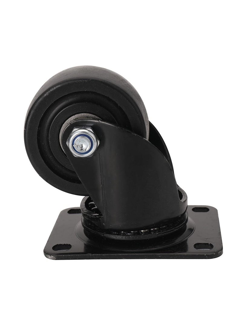 BMB tools Havy duty Black Low Gravity Medium Duty Caster - Swivel Plate 75mm  Fixture Thickness 3.0MM - Image 1