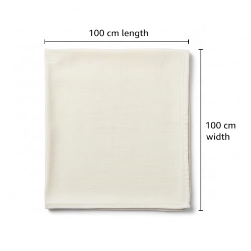Ecocarry 1x1 Meters Muslin Cloth for Kitchen | Unbleached Cotton for Straining | Food Grade BPA Free | Chapati Roti Wrapping Fabric | Momos Idli Steaming (100x100 Centimeters, White) Halloween - Image 5