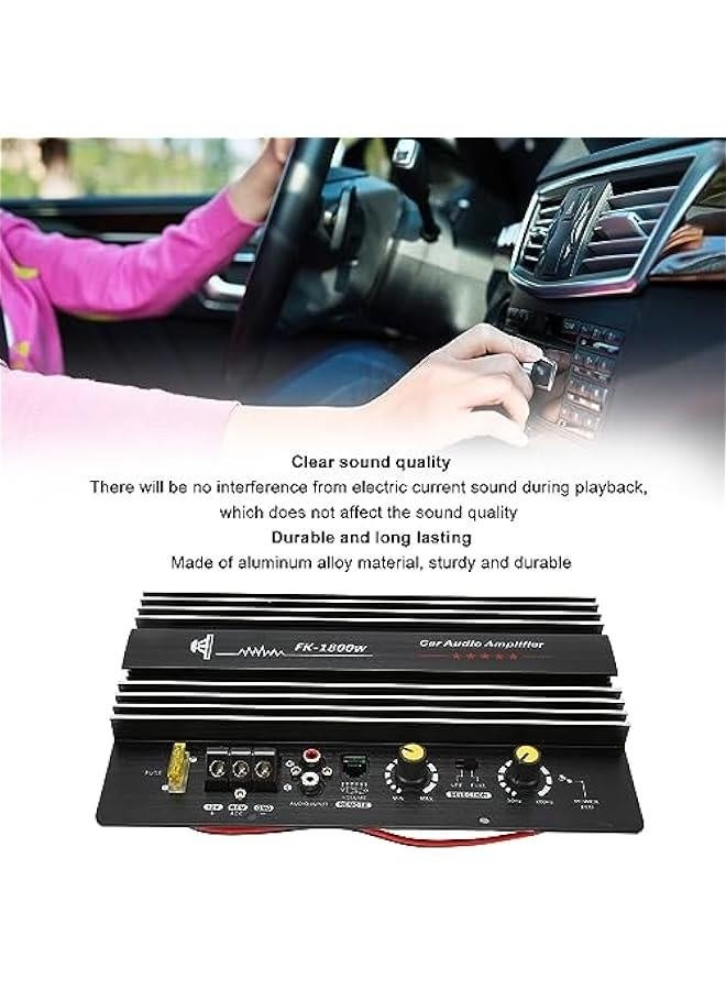 Generic Car Audio High Power Amplifier Board, 12V 1800W Powerful Bass Sub woofer Board Amp for Car Speaker Modification, DIY Module Automotive Stereo Amp Board  - Image 2
