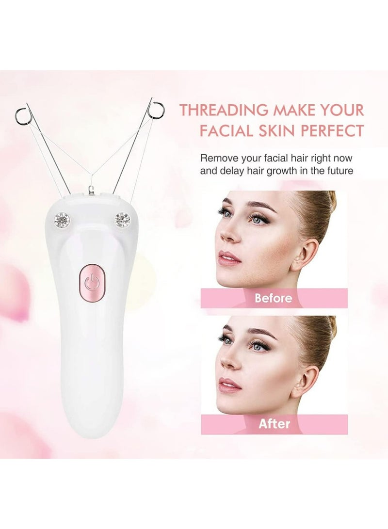 PULUZ Threading Hair Removal, Hair Removal Device, Electric Threading Epilator USB Hair Remover for Facial & Body Hair Removal with Cotton Thread Roll - Image 5