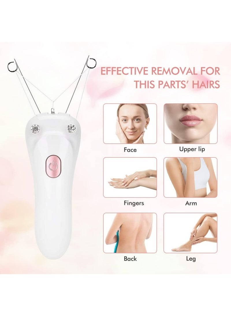 PULUZ Threading Hair Removal, Hair Removal Device, Electric Threading Epilator USB Hair Remover for Facial & Body Hair Removal with Cotton Thread Roll - Image 3