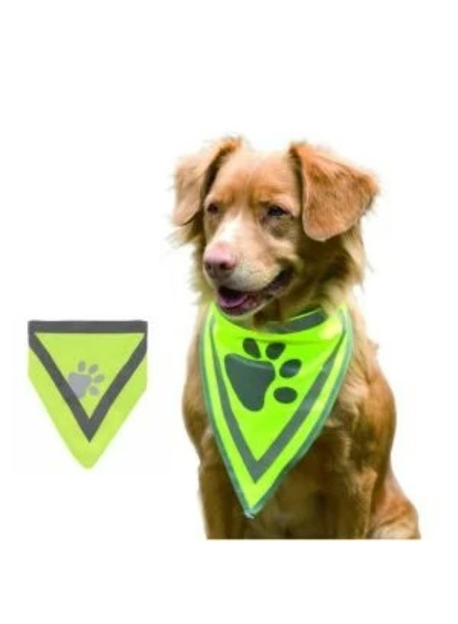 سترة عاكسة لسلامة الكلاب، عالية الوضوح، لون أخضر نيون، حزام قابل للتعديل للحيوانات الأليفة
