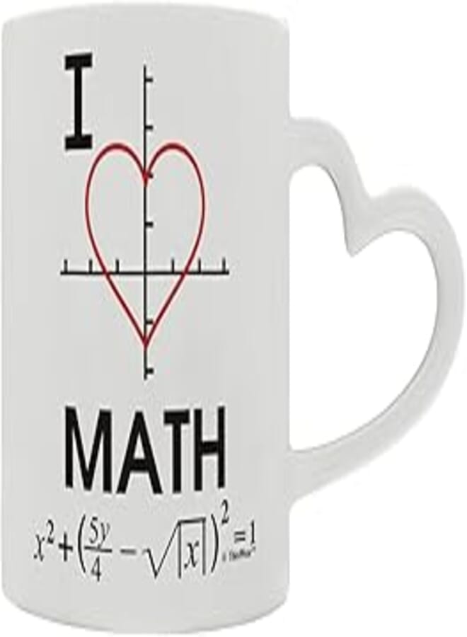 ThisWear Mathlete I Love Math Heart Graphs Functions Trigonometry Heart Handle Gift Coffee Mug Tea Cup Heart Handle