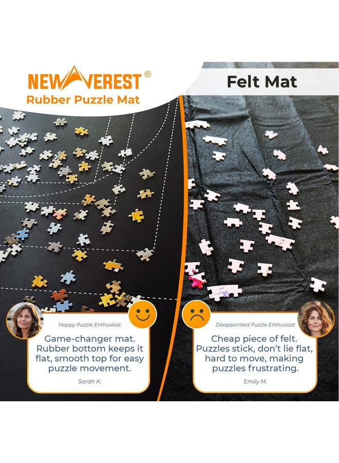 Newverest Nal Newverest Jigsaw Puzzle Mat Roll Up, Saver Pad 46” X 26” Portable Keeper Up To 1500 Pieces With Non-Slip Rubber Bottom & Smooth Top + 3 Puzzle Sorting Trays & Travel-Friendly Storage Bag  - Image 4