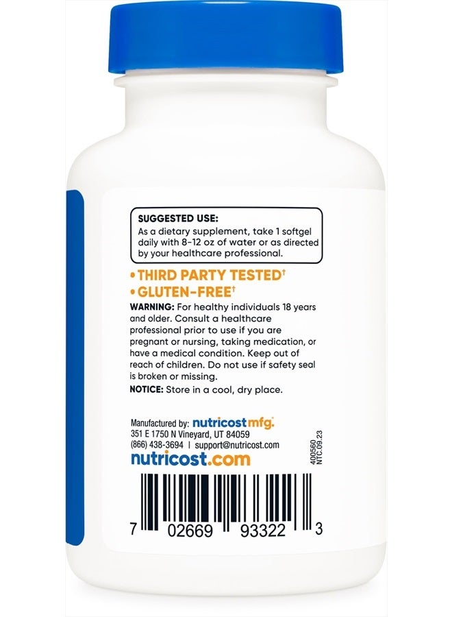 Nutricost Vitamin D3 10,000 IU, 240 Softgel Capsules - Potent, Non-GMO, Gluten Free Vitamin D  - Image 4