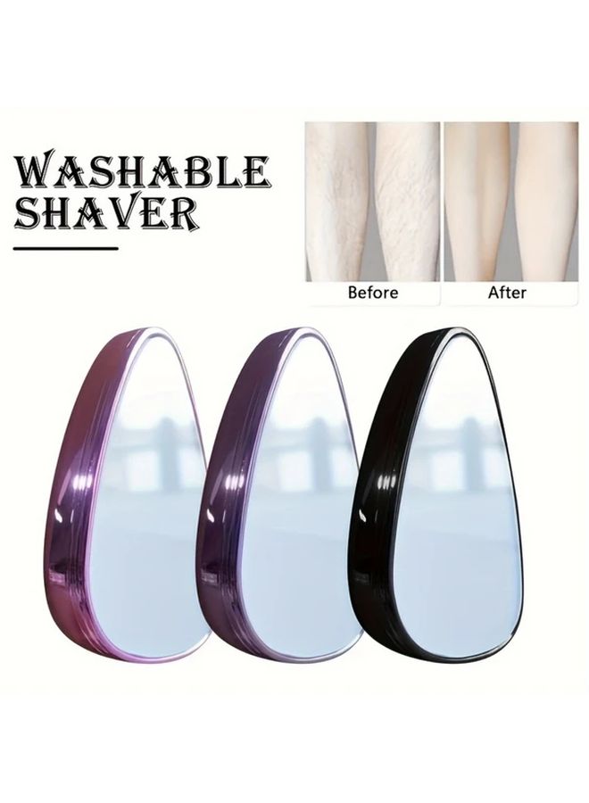 Purple Reusable Nano Hair Scrub For Men And Women Painless Exfoliation Portable Epilator Body Hair Removal For Back Arms Legs Bikini Area Smooth Light Beige Waterproof Washable - Image 3