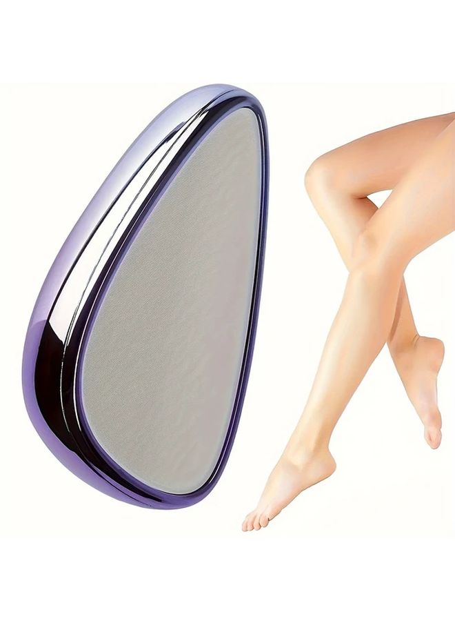 Purple Reusable Nano Hair Scrub For Men And Women Painless Exfoliation Portable Epilator Body Hair Removal For Back Arms Legs Bikini Area Smooth Light Beige Waterproof Washable - Image 1