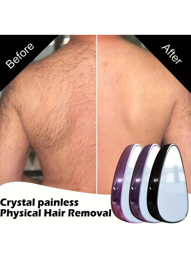 Purple Reusable Nano Hair Scrub For Men And Women Painless Exfoliation Portable Epilator Body Hair Removal For Back Arms Legs Bikini Area Smooth Light Beige Waterproof Washable - Image 4