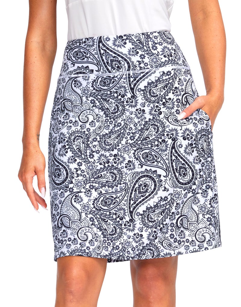 Viodia Women's 20" Knee Length Skorts Skirts Athletic Tennis Golf Skirt for Women Modest Sports Casual Summer Skirt with 5 Pockets - Image 1