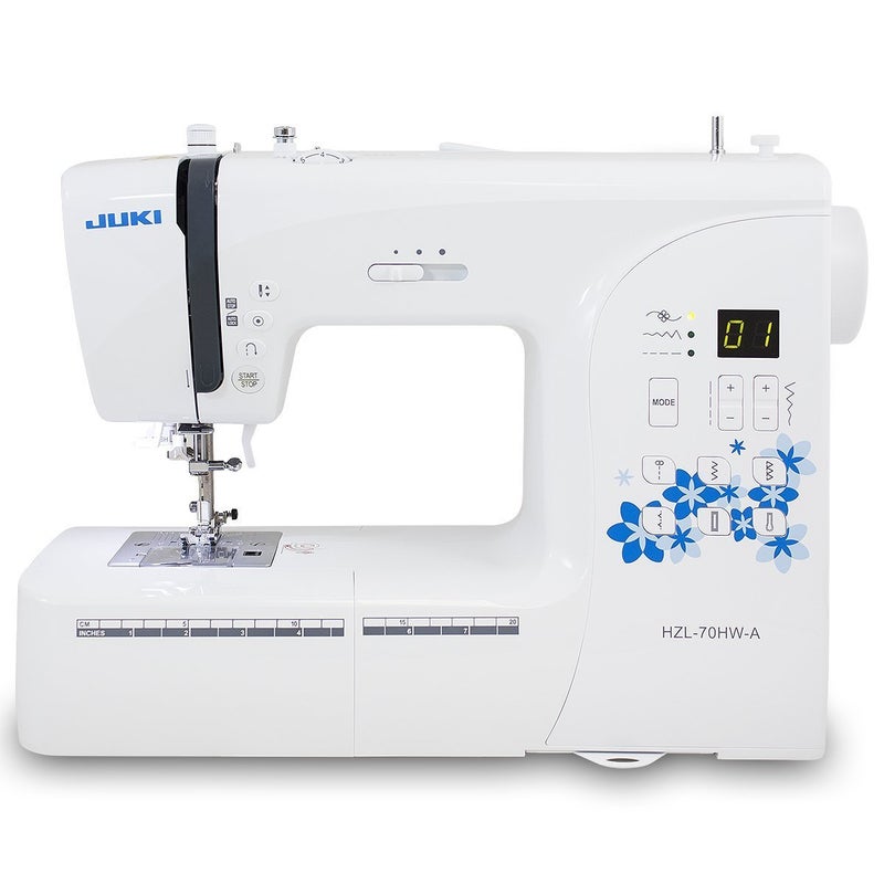 Juki Juki HZL70HW Computer Sewing Machine with 80 Sewing Patterns 6 Types of Stitch Patterns and Quick Reference Plate 