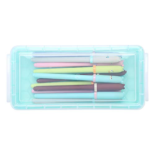 BTSKY Large Capacity Pencil Box Office Supplies Storage Organizer Box Brush Painting Pencils Storage Box Watercolor Pen Container Drawing Tools3 Colors 6 Pack - Image 3
