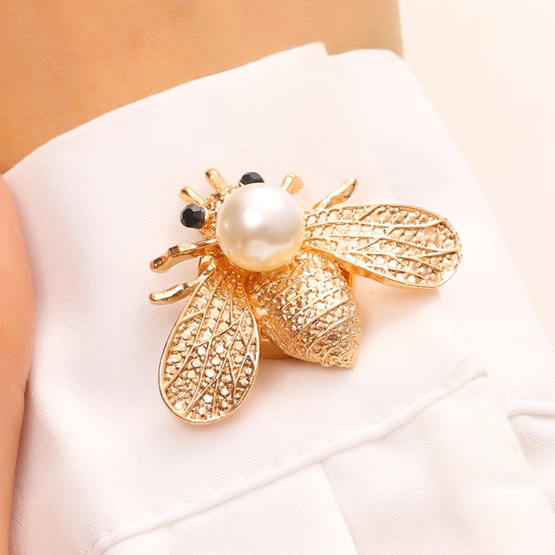 ofeankri European and American Fashion Shirt Buttons, Retro Foldable Button Cover for Collar and Cuff Decoration - Image 2