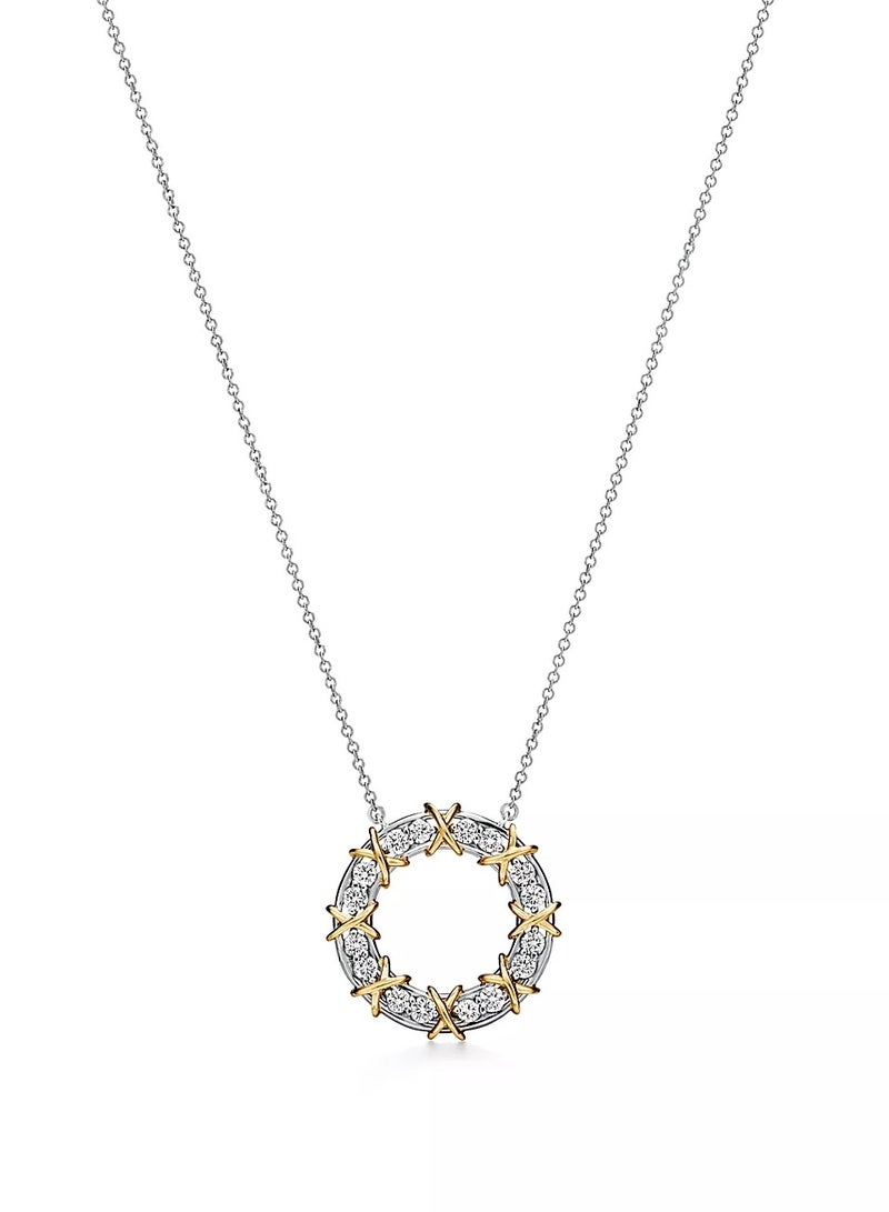 Tiffany & Co. Tiffany Sixteen Stone Circle Pendant in Gold with Diamonds  - Image 1