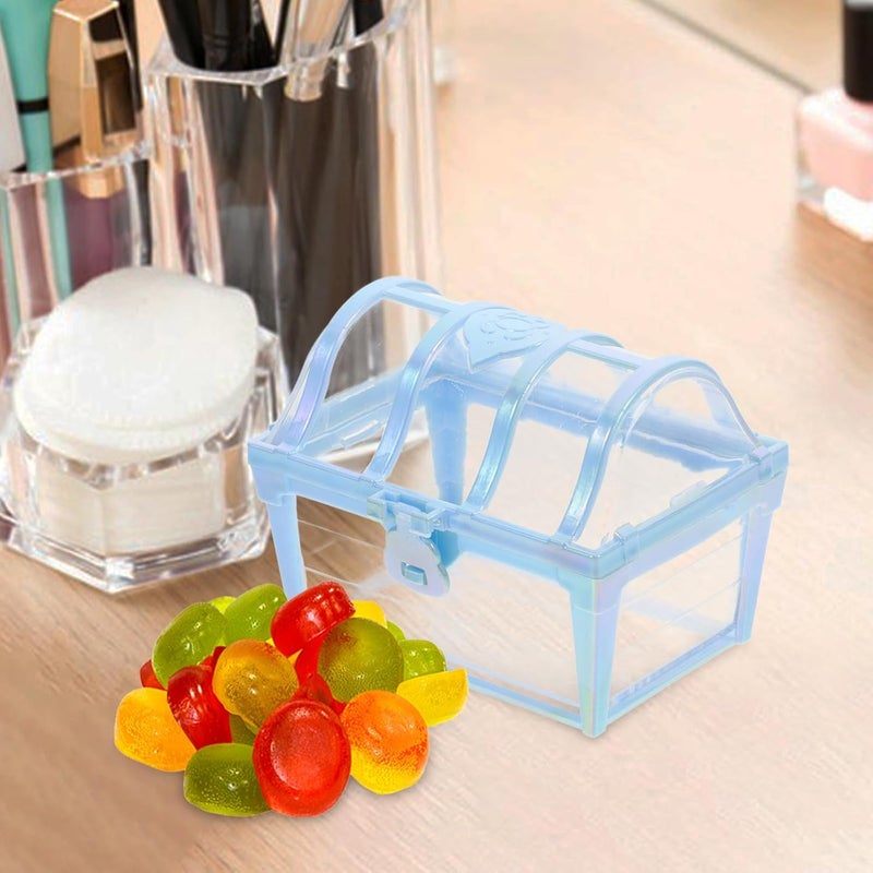 IDEANATEGRATE 12pcs Pearl Color Chest Candy Boxes Plastic Party Favor Treat Holders Portable Chocolate Wrapping Boxes for Pirate Birthday Decorations - Image 5